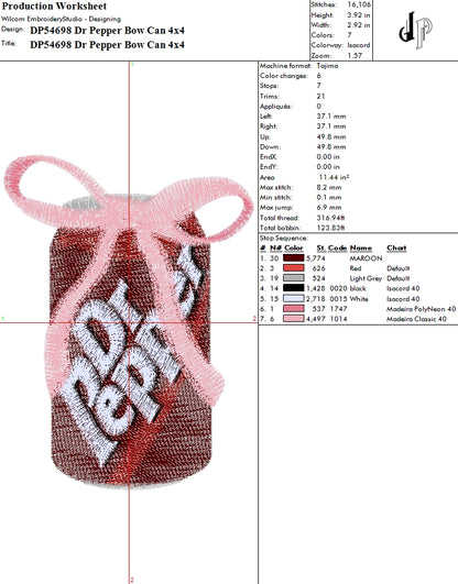 Dr Pepper Bow Can