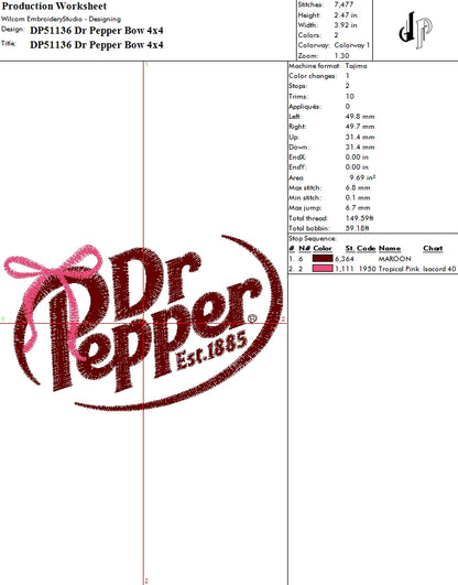 Dr Pepper Bow