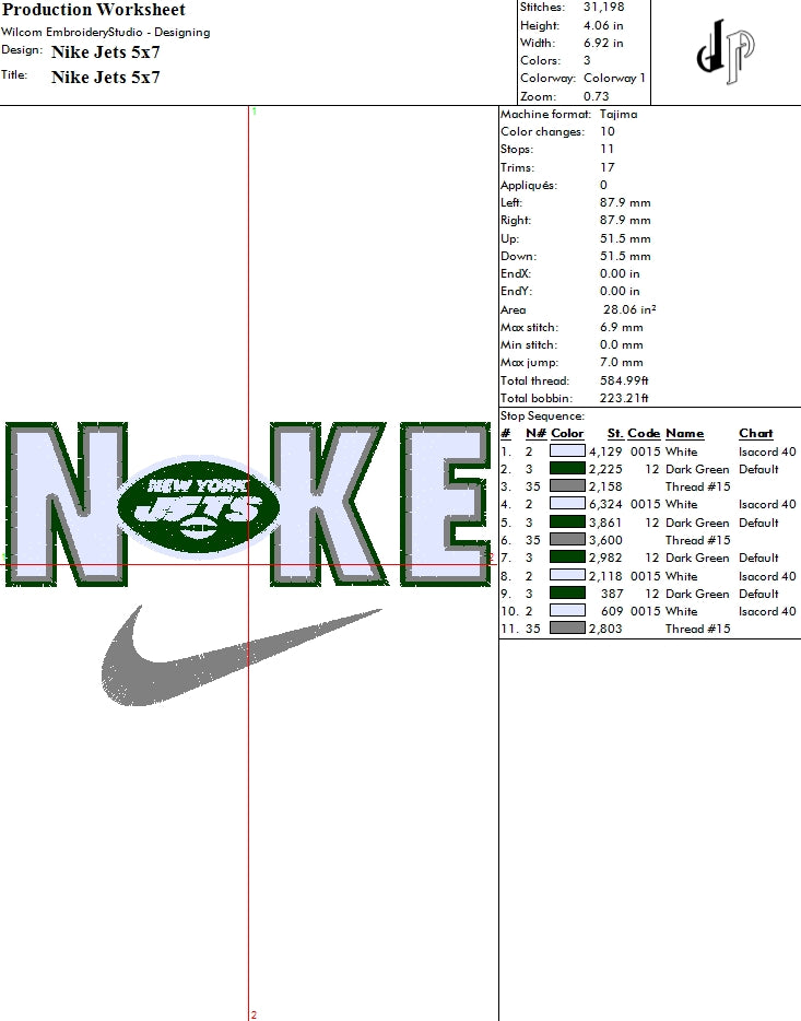 Nike x New York Jets (Applique Included)