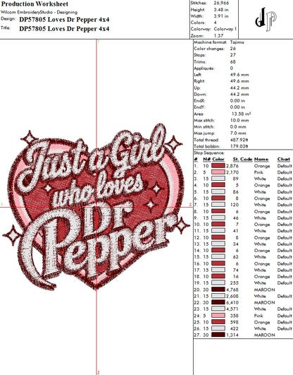 Just A Girl Who Loves Dr Pepper