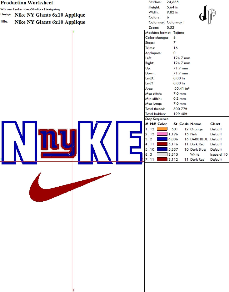 Nike x New York Giants (Applique Included)