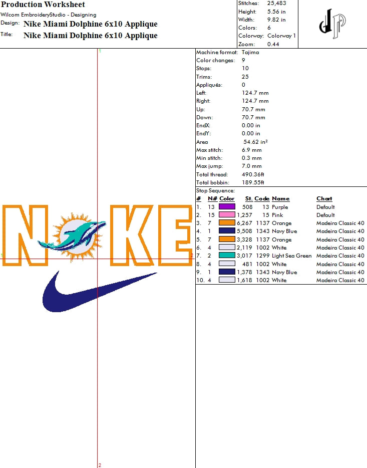 Nike x Miami Dolphins (Applique Included)