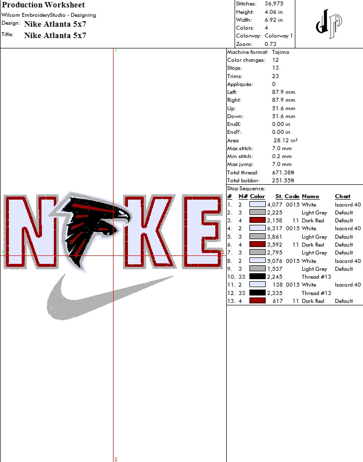 Nike x Atlanta Falcons (Applique Included)
