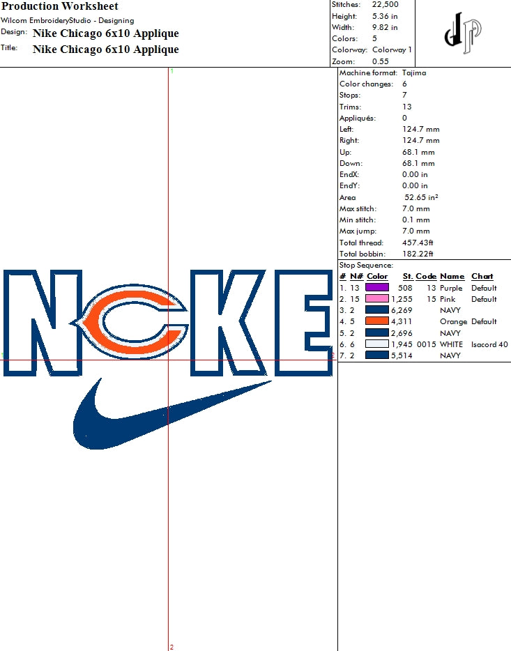 Nike x Chicago Bears (Applique Included)
