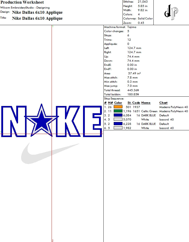 Nike x Dallas Cowboys (Applique Included)
