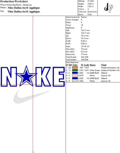 Nike x Dallas Cowboys (Applique Included)