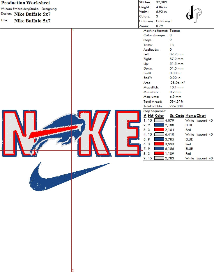 Nike x Buffalo Bills (Applique Included)