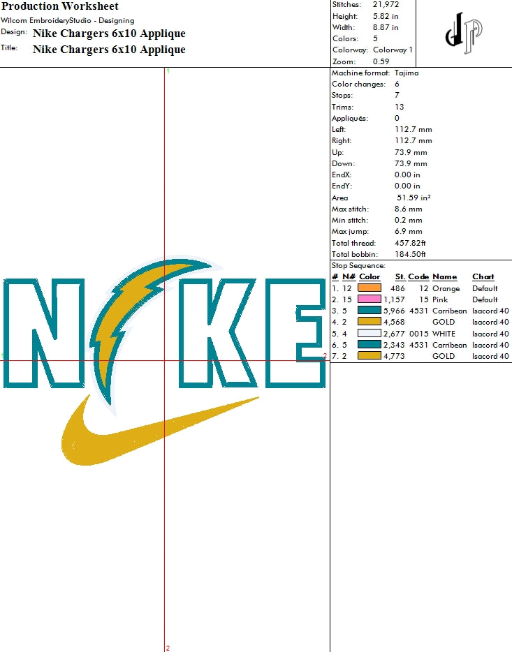 Nike x Los Angeles Chargers (Applique Included)