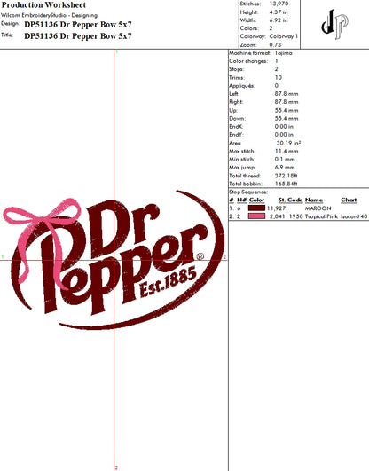 Dr Pepper Bow