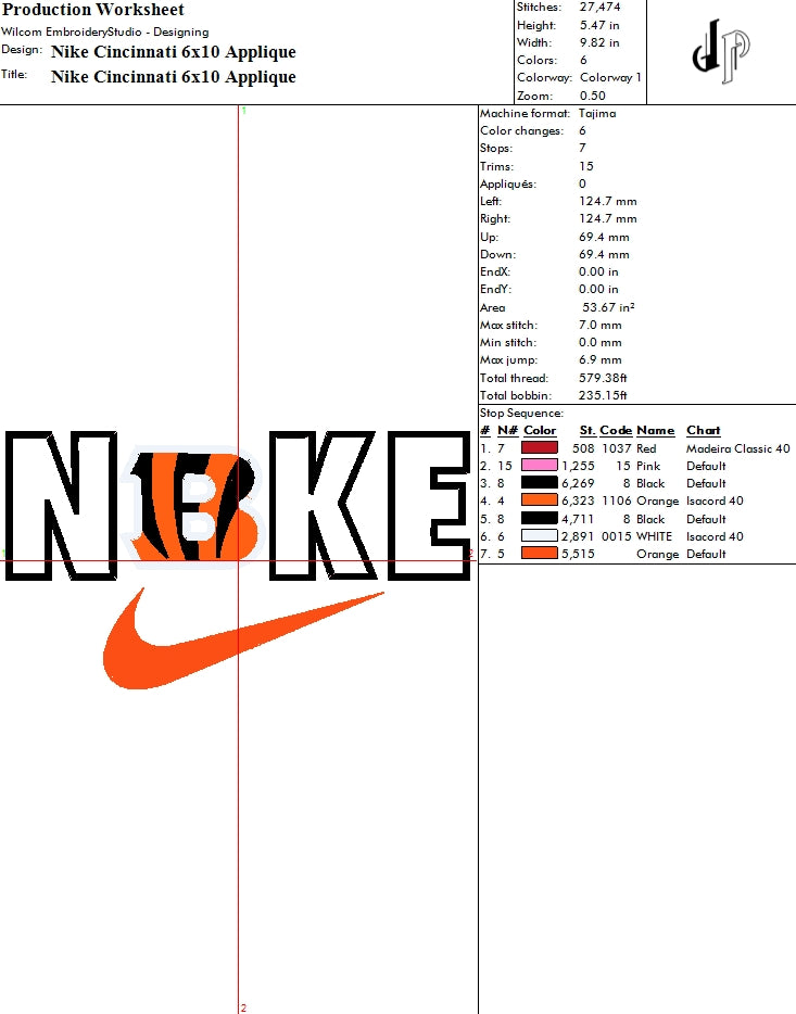 Nike x Cincinnati Bengals (Applique Included)