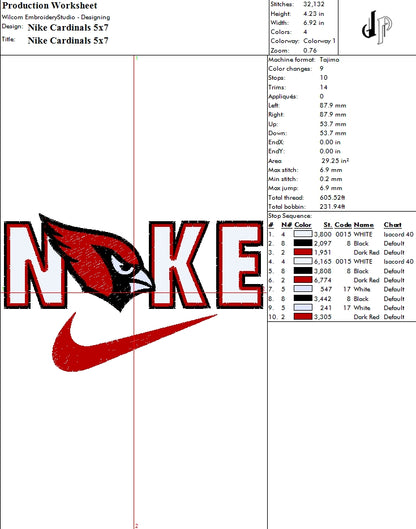 Nike x Arizona Cardinals (Applique Included)