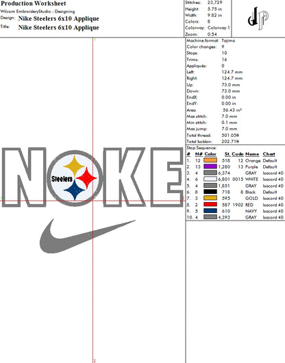 Nike x Pittsburgh Steelers (Applique Included)