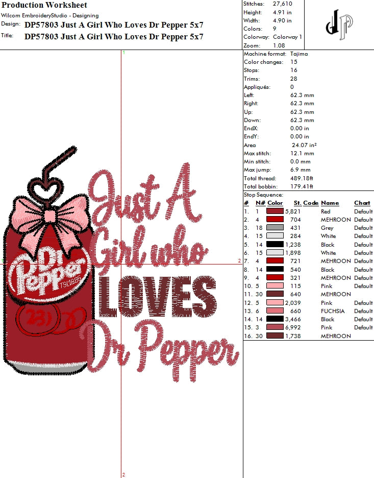 Just A Girl Who Loves Dr Pepper