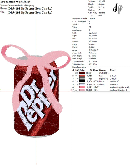 Dr Pepper Bow Can