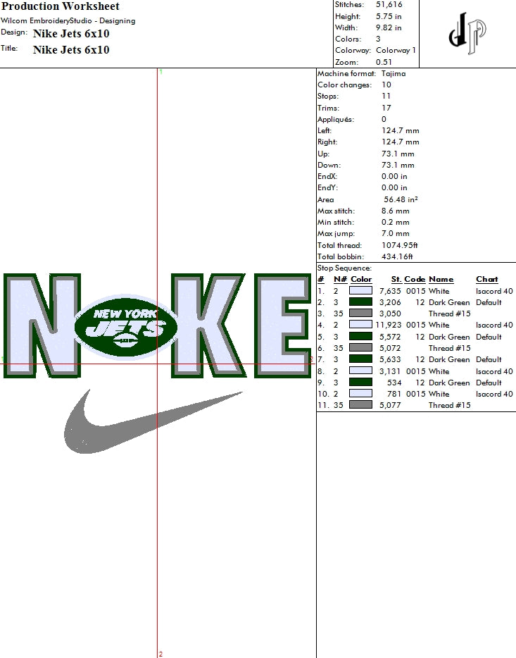 Nike x New York Jets (Applique Included)