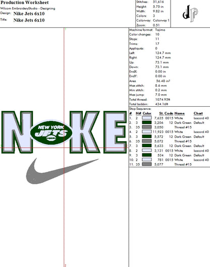 Nike x New York Jets (Applique Included)