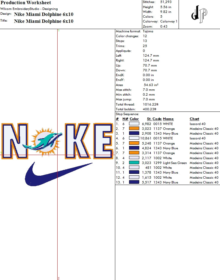 Nike x Miami Dolphins (Applique Included)