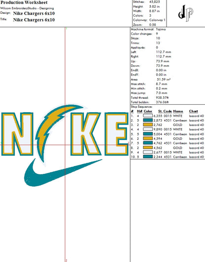 Nike x Los Angeles Chargers (Applique Included)