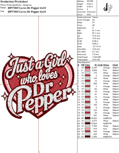 Just A Girl Who Loves Dr Pepper