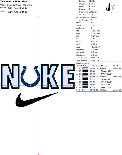 Nike x Indianapolis Colts (Applique Included)