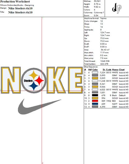 Nike x Pittsburgh Steelers (Applique Included)