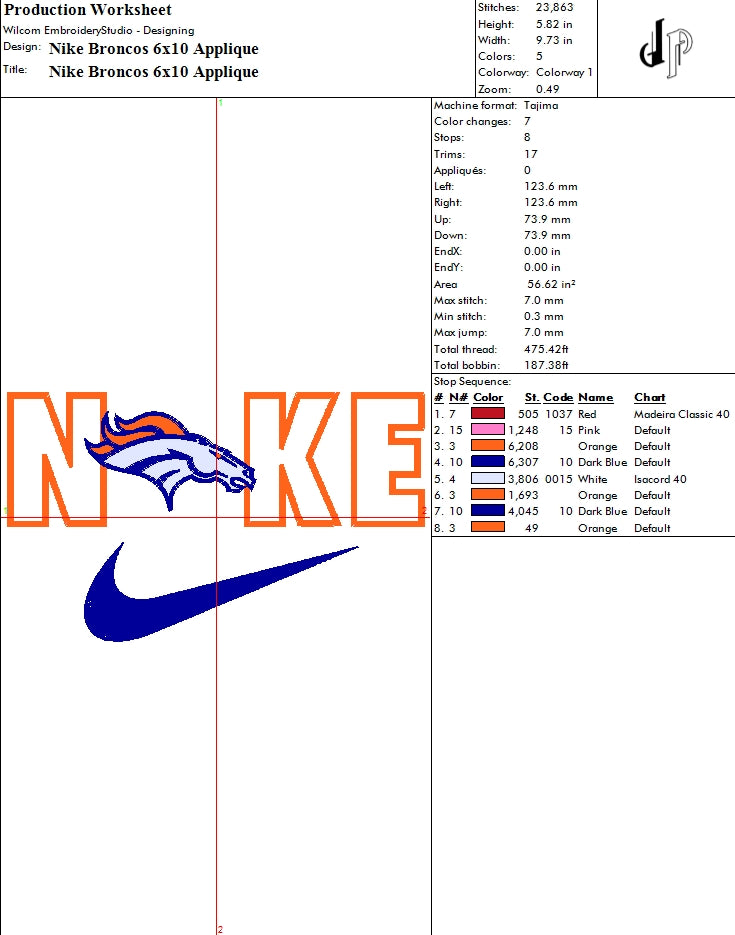 Nike x Denver Broncos (Applique Included)