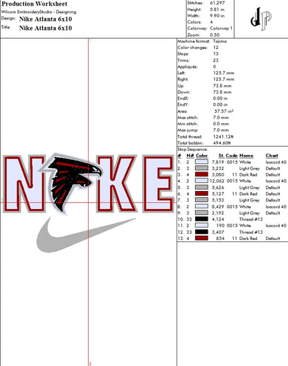 Nike x Atlanta Falcons (Applique Included)