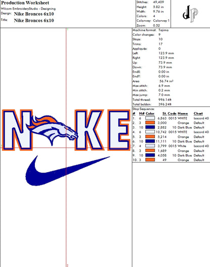 Nike x Denver Broncos (Applique Included)