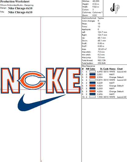Nike x Chicago Bears (Applique Included)