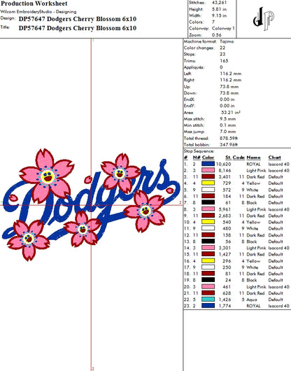 Dodgers Cherry Blossom