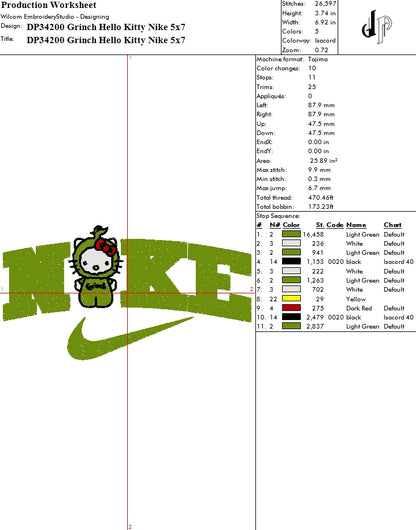 Grinch Hello Kitty Nike