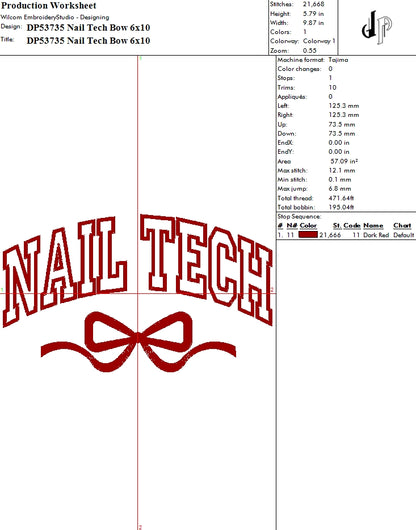 Nail Tech Bow