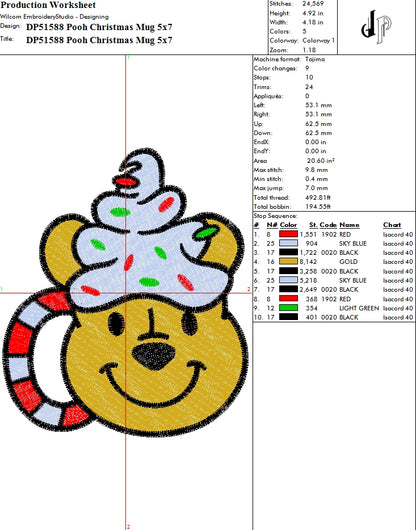 Pooh Christmas Mug