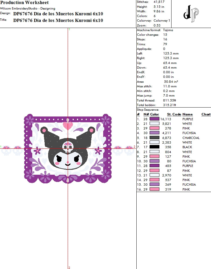 Dia de los Muertos Kuromi
