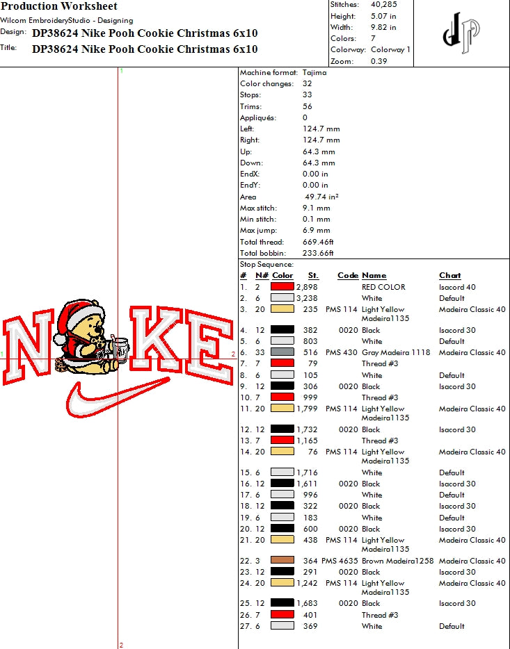 Nike Pooh Cookie Christmas