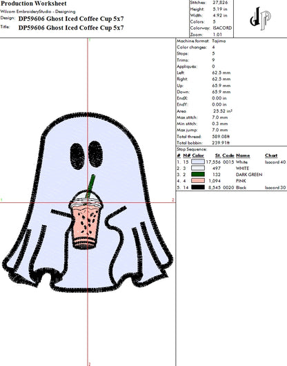 Ghost Iced Coffee Cup