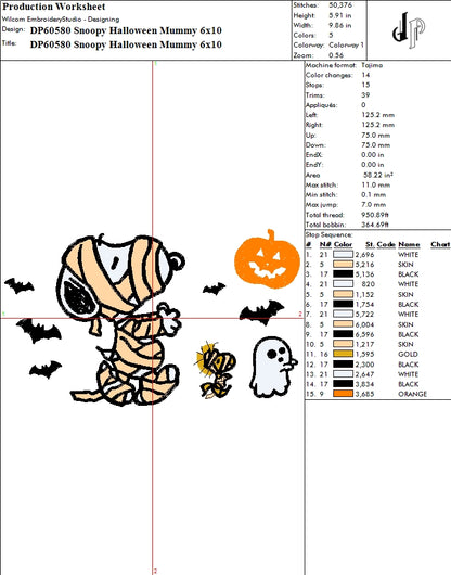 Snoopy Halloween Mummy