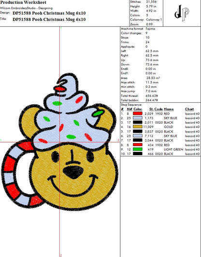 Pooh Christmas Mug