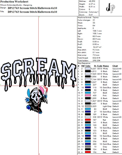 Scream Stitch Halloween