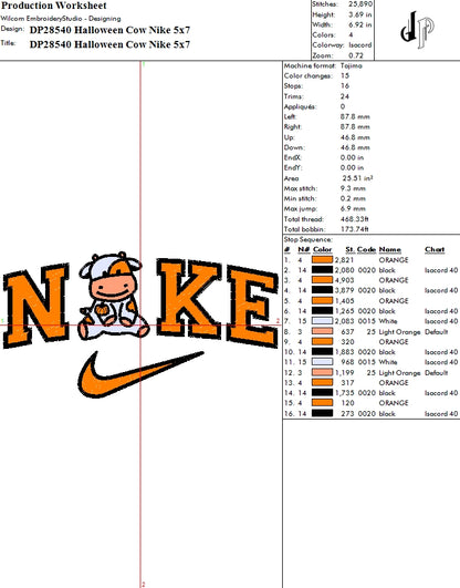 Halloween Cow Nike