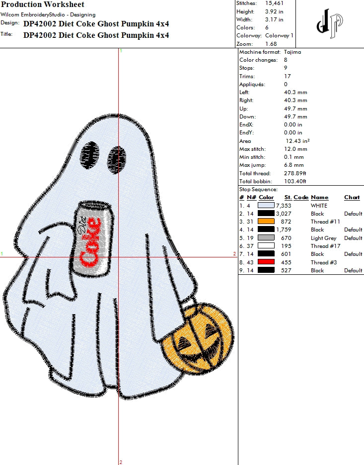 Diet Coke Ghost Pumpkin