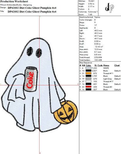 Diet Coke Ghost Pumpkin