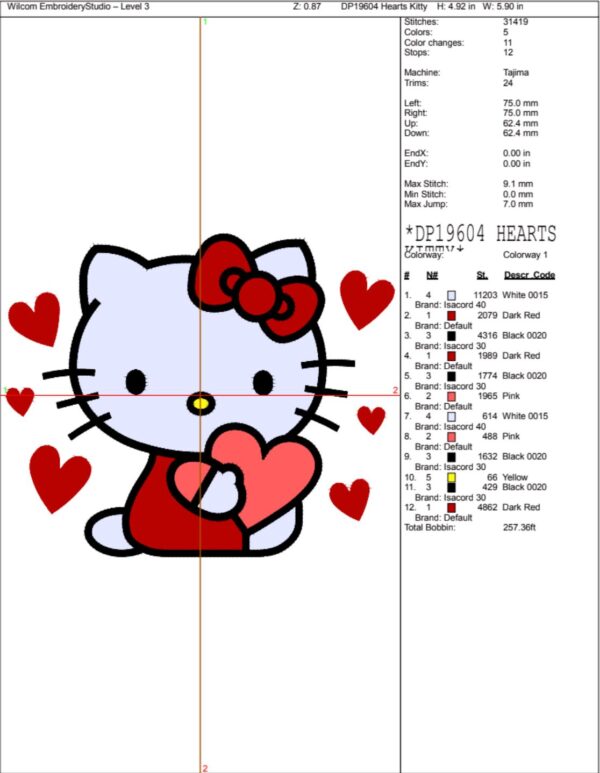 Hearts Kitty Valentine - Image 2