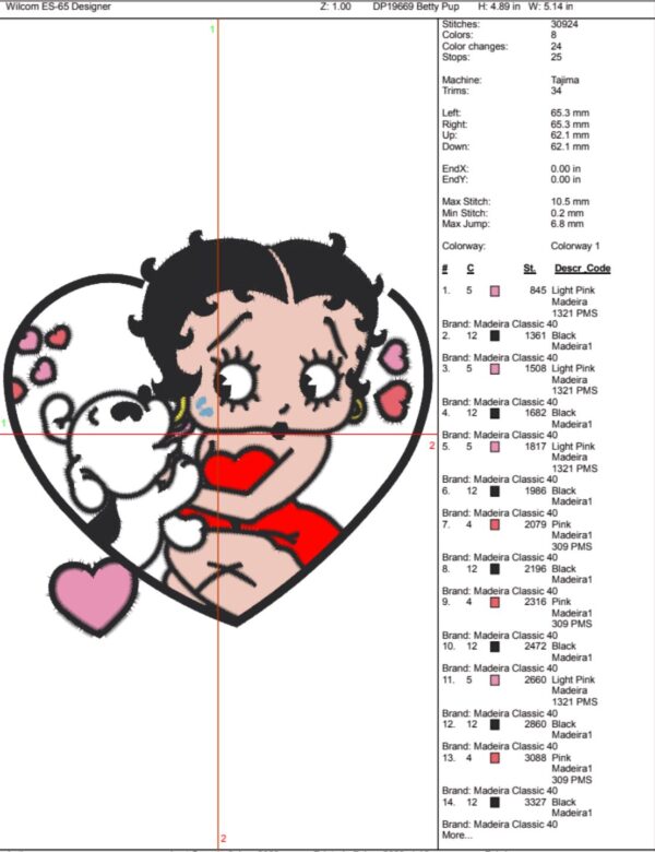 Betty Boop Pup Heart Valentine