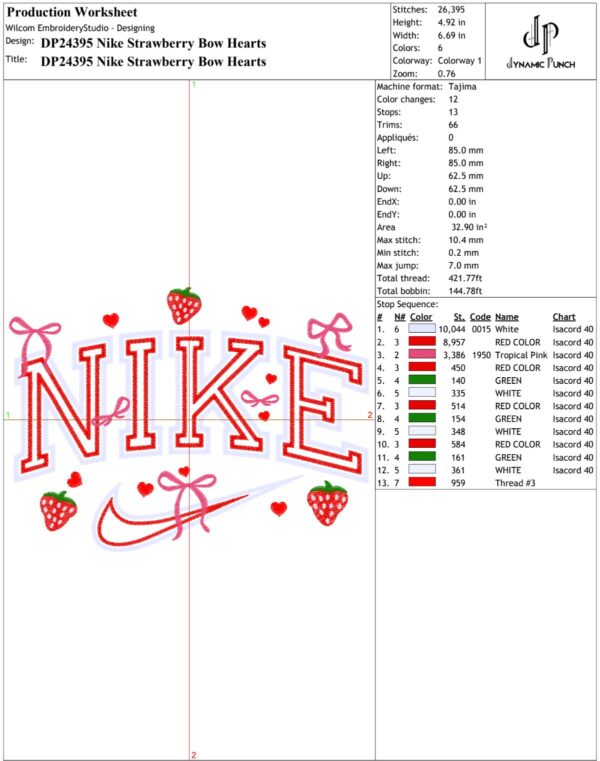 Nike Strawberry Bow Hearts Valentine - Image 2