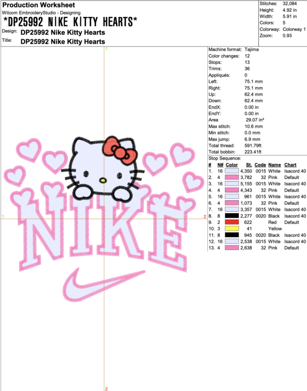 Nike Kitty Hearts Valentine