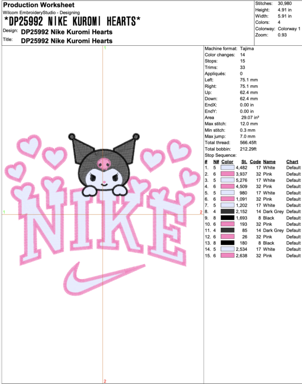 Nike Kuromi Hearts Valentine
