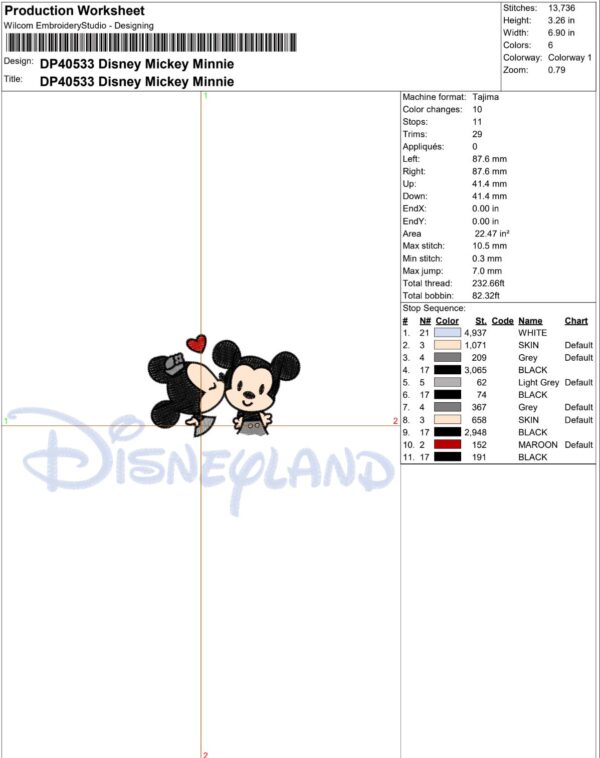 Disney Mickey Minnie Kiss Valentine - Image 2