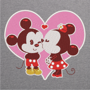 Mickey Minnie Kiss Valentine