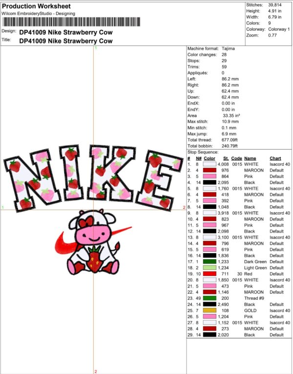 Nike Strawberry Cow Valentine - Image 2